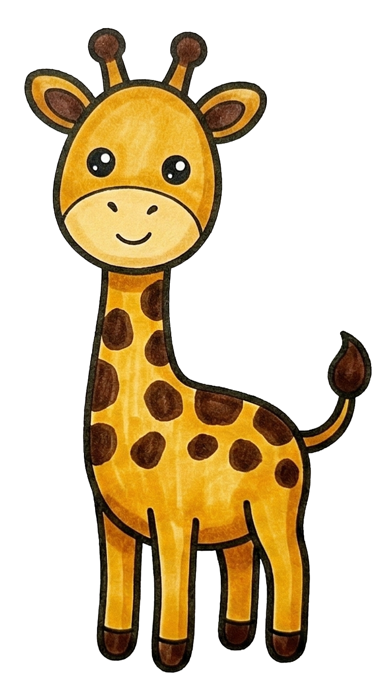 Giraffe drawing step